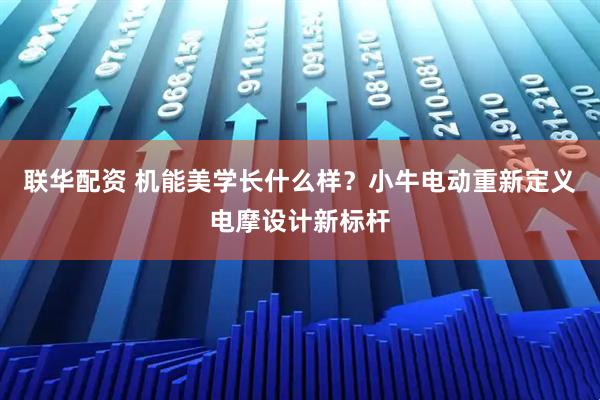 联华配资 机能美学长什么样？小牛电动重新定义电摩设计新标杆