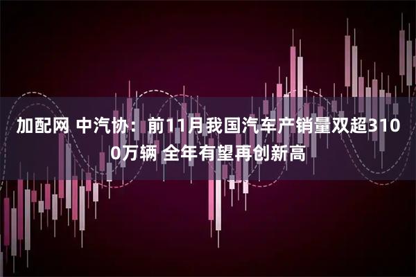 加配网 中汽协：前11月我国汽车产销量双超3100万辆 全年有望再创新高