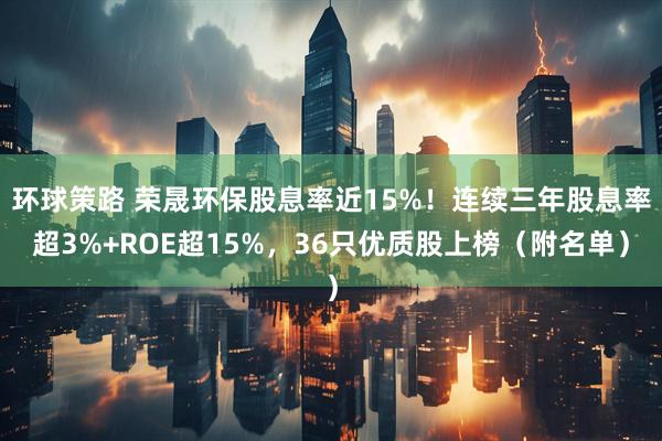 环球策路 荣晟环保股息率近15%！连续三年股息率超3%+ROE超15%，36只优质股上榜（附名单）
